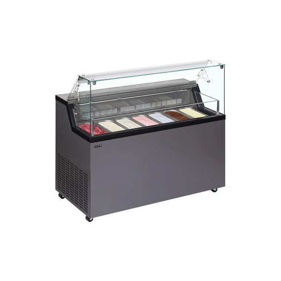 Statikus Fagyipult  – 223 L – rozsdamentes (inox) - 7 tégely