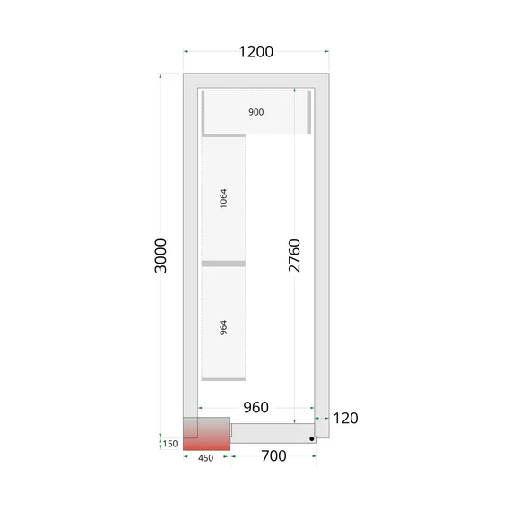 CR Hűtőkamra panel 120 mm – 5.19 m³