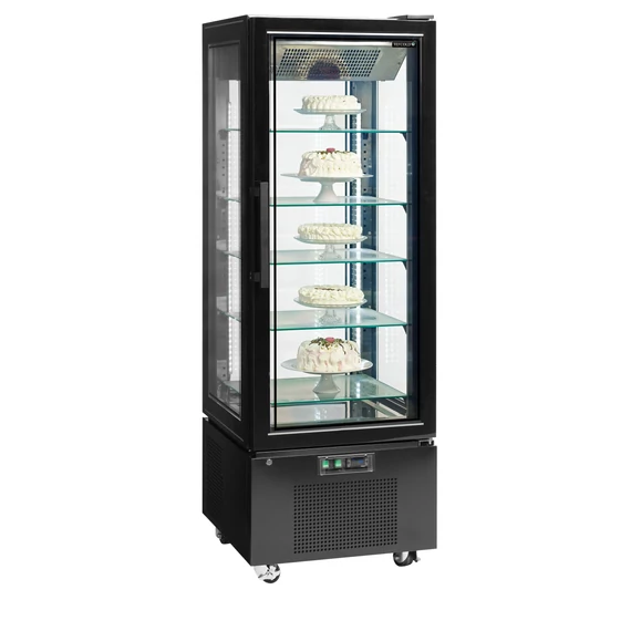Hűtött bemutató vitrin (fagyasztás ) – 248 L – rozsdamentes (inox)