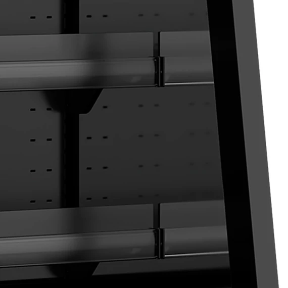 Galaxy+ Fekete Szupermarket többpolcos hűtő – 360 L – 2 ajtós