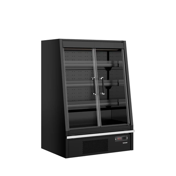 Galaxy+ Fekete Szupermarket többpolcos hűtő – 270 L – 2 ajtós