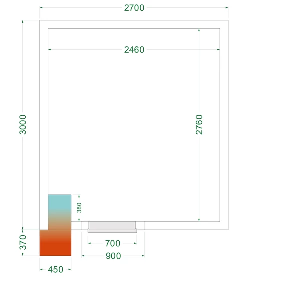 Fagyasztókamra – 13.31 m³