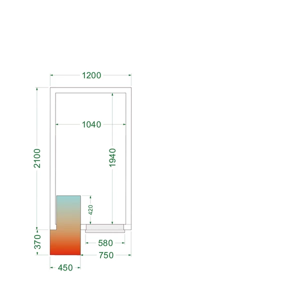 Hűtőkamra – 4.1 m³