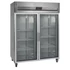Álló üveges hűtő – 1325 L – rozsdamentes (inox)